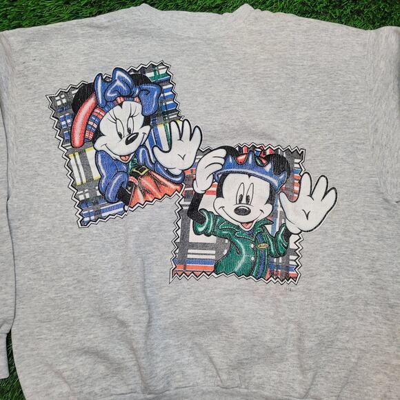 VTG 90s Mickey Unlimited Sweatshirt Boxy Cropped Fit Disney Mens Large Baggy - Picture 2 of 6